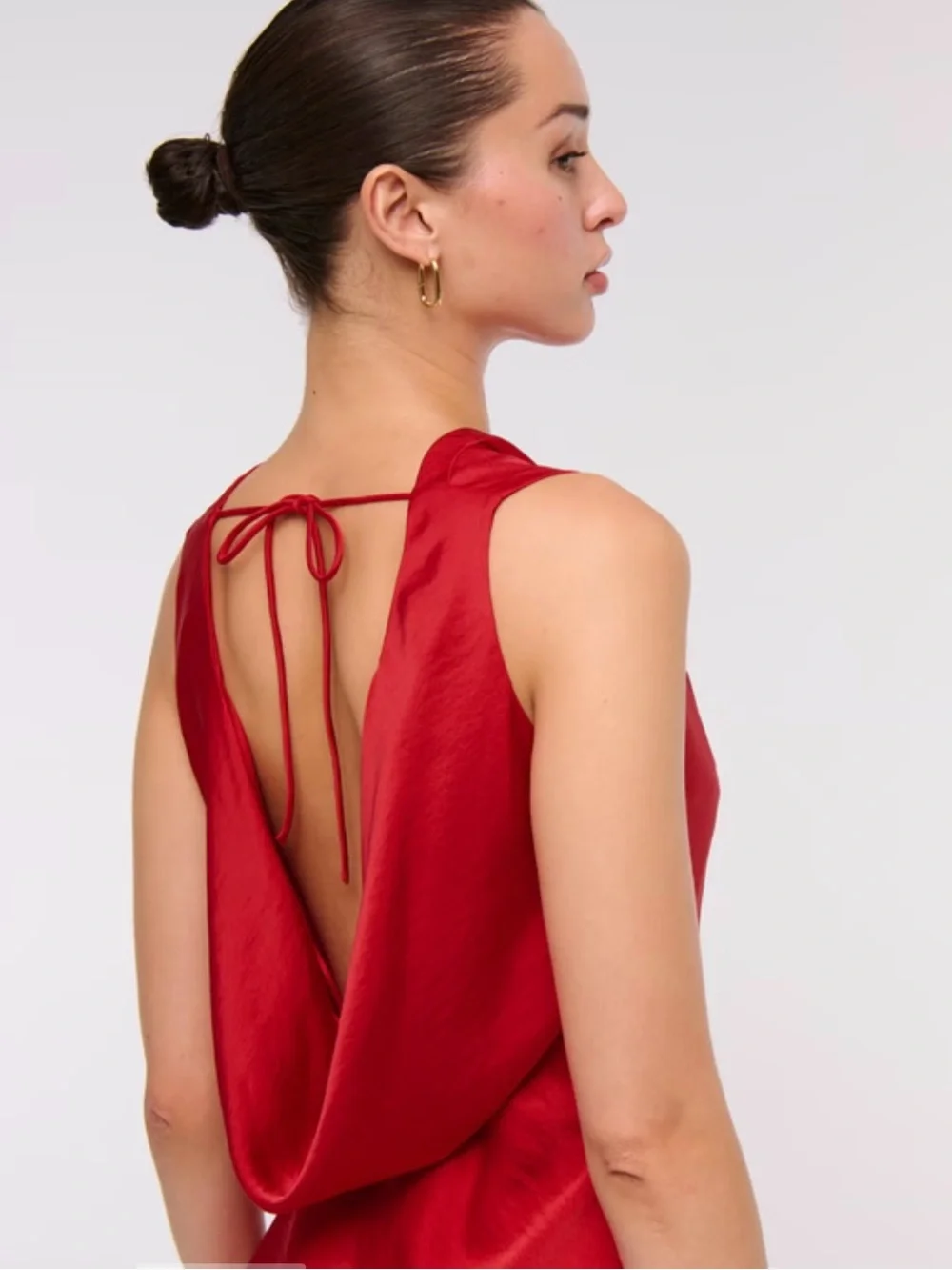 Abercrombie Red Julia Slip Maxi Dress
